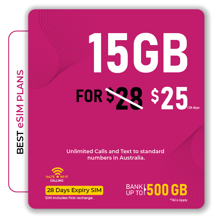 DTel 15GB Prepaid eSIM Australia Plan